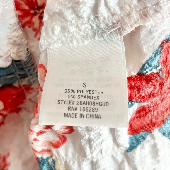 NWT Francesca's Carra Floral Babydoll Mini‎ Dress White Pink Red Blue Size Small - Picture 13 of 14